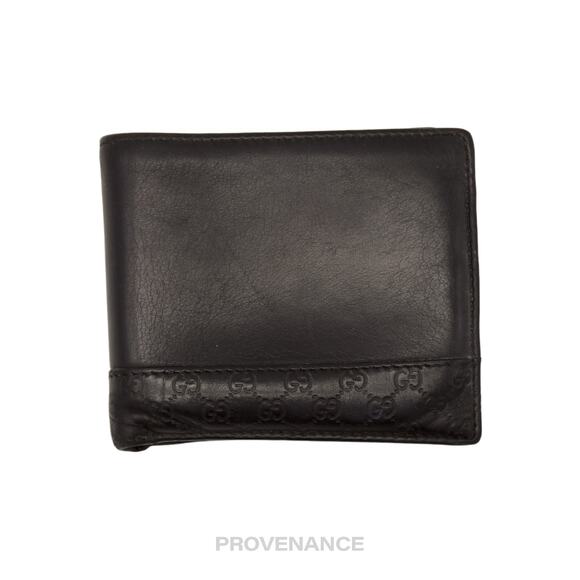 🔴 Gucci Bifold Wallet - Black MicroGuccissima Leather - Picture 1 of 9